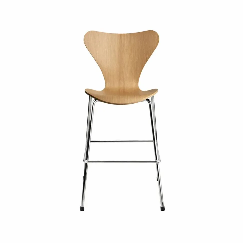 3177 Sjuan Junior stol krom Lacquered oak veneer