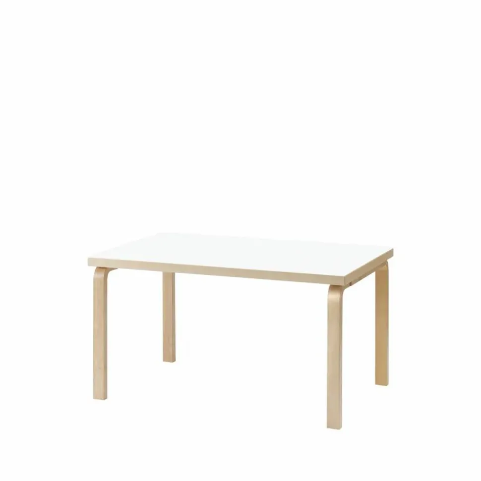 Aalto 82B matbord Vit laminat-Björkben