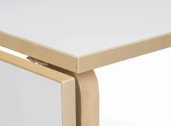 Aalto Table foldable DL81C matbord Top IKI white HPL-natural lacquered