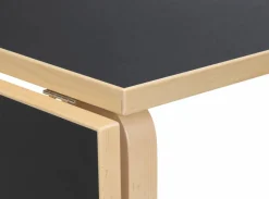 Aalto Table foldable DL81C matbord Top black linoleum-natural lacquered