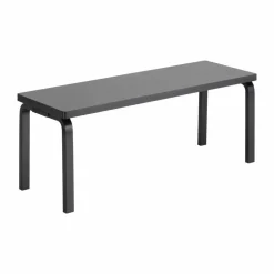 153A bänk Solid seat black lacquered