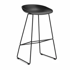 About a Stool 38 High barstol 2.0 Svart-svart stålstativ