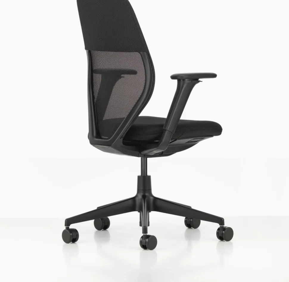 ACX Light kontorsstol justerbara armstöd mjuka hjul broms Nero-deep black