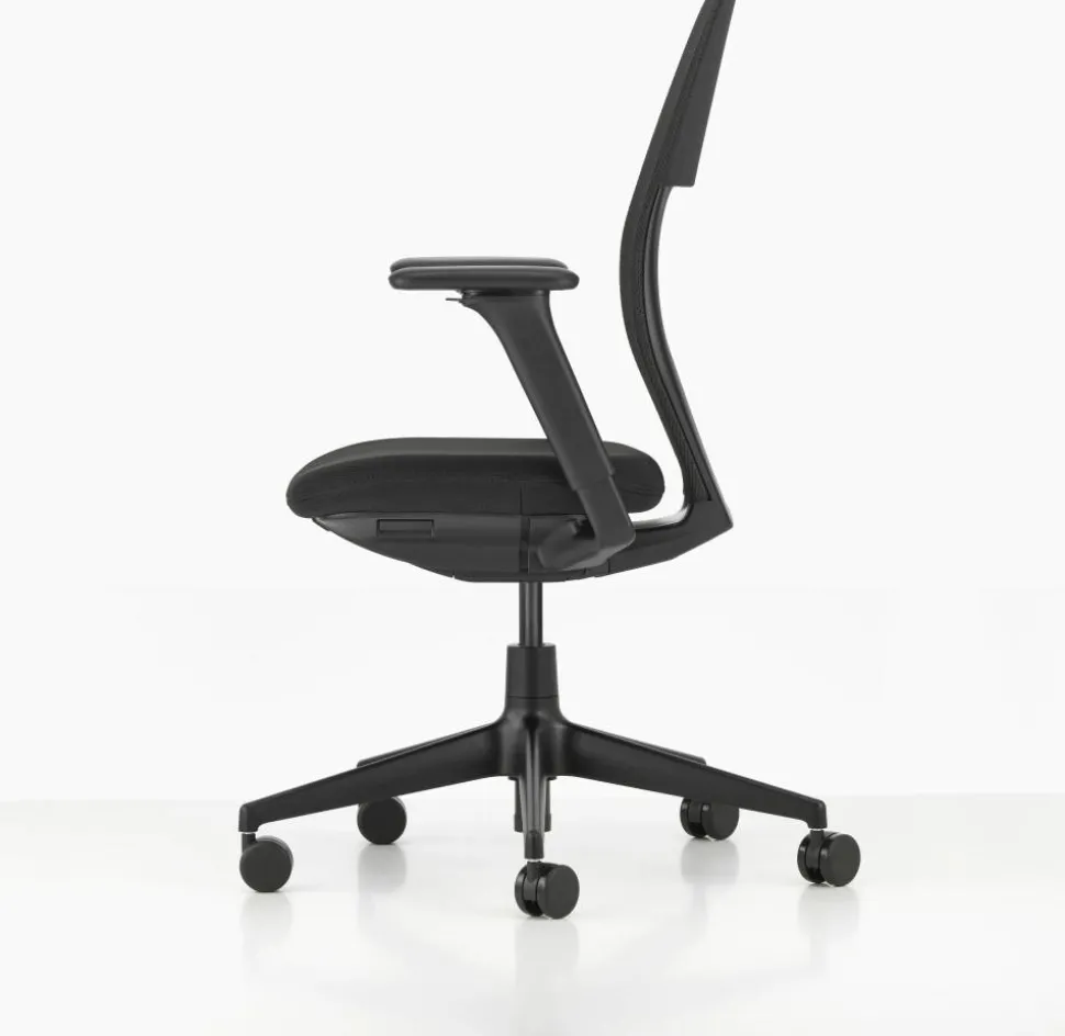 ACX Light kontorsstol justerbara armstöd mjuka hjul broms Nero-deep black