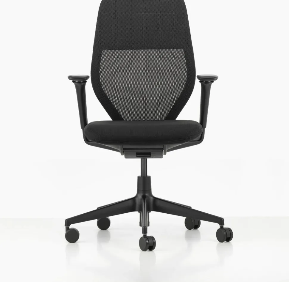 ACX Light kontorsstol justerbara armstöd mjuka hjul broms Nero-deep black