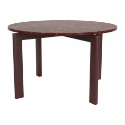 After matbord Ø120 cm Polerad marmor-burgundy