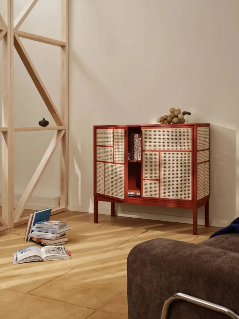 Air sideboard Red 120x110 cm med ben