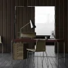 AJ52 Society Table skrivbord Lackad valnöt inkl. belysning 140 cm