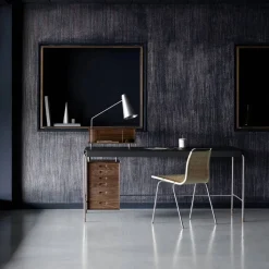 AJ52 Society Table skrivbord Lackad valnöt inkl. belysning 160 cm