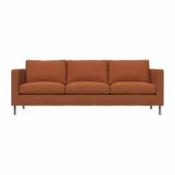 Alex 3-sits soffa Tyg Hiro Rustred-aluminiumben