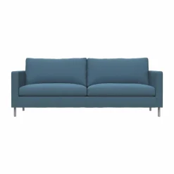 Alex High 2 5-sits soffa Tyg Hiro Light Blue-aluminiumben