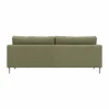 Alex High 2 5-sits soffa Tyg Hiro Lightgreen-aluminiumben