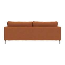 Alex High 2 5-sits soffa Tyg Hiro Rustred-aluminiumben