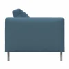 Alex 2 5-sits soffa Tyg Hiro Light Blue-aluminiumben