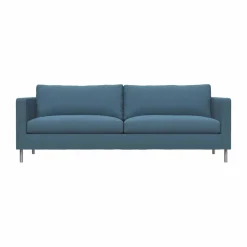 Alex 2 5-sits soffa Tyg Hiro Light Blue-aluminiumben