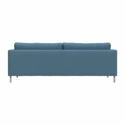 Alex 2 5-sits soffa Tyg Hiro Light Blue-aluminiumben