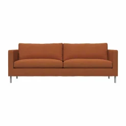 Alex 2 5-sits soffa Tyg Hiro Rustred-aluminiumben