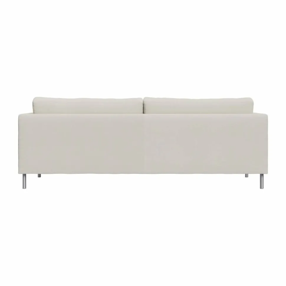 Alex 2 5-sits soffa Tyg Hiro White-aluminiumben