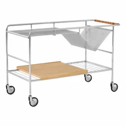 Alima förvaringsvagn lackerad ek Chrome & lacquered oak