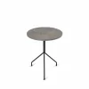 All For One sidobord Grey marble-black Ø50 cm