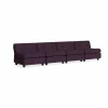 Amanta soffmodul Burgundy red-turf burgundy 4-sits