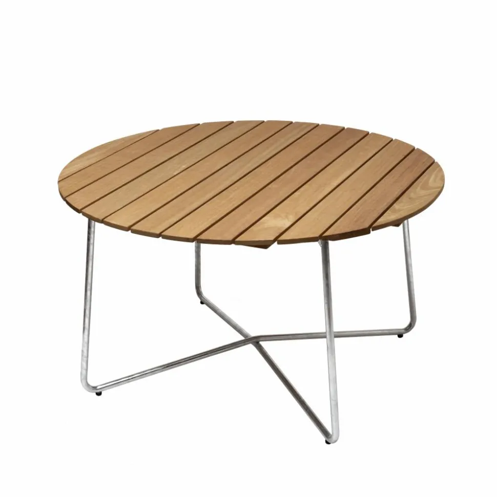 9A matbord Oljad ek-varmförzinkat stativ Ø120 cm