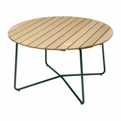 9A matbord Oljad furu-grön Ø120 cm