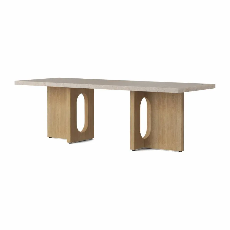 Androgyne loungebord Sand/kunis breccia-ekstativ