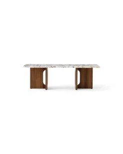 Androgyne loungebord Walnut-Calacatta viola