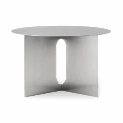 Androgyne sidobord Ø63 cm Brushed steel
