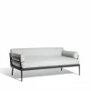 Anholt soffa Sunbrella Natté Grey Storm-mörkgrå aluminium ram
