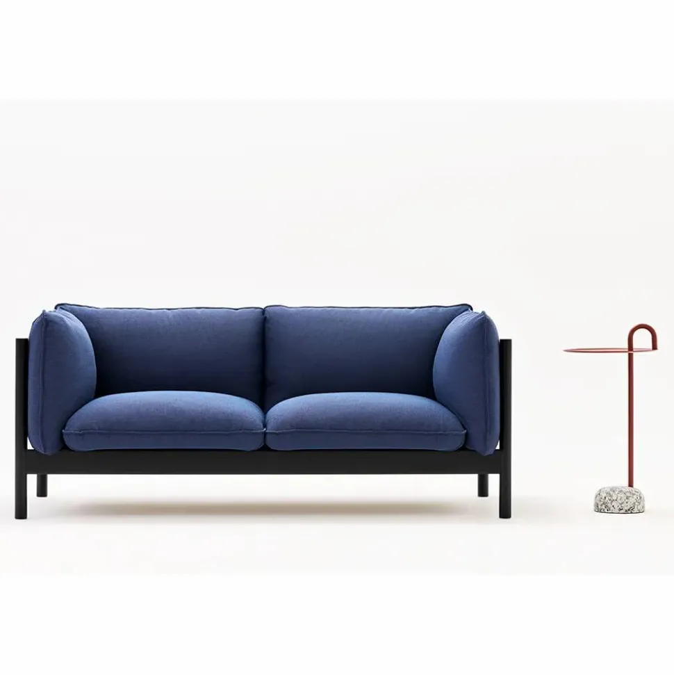Arbour ECO 2-sits Soffa Tyg vidar 472 mustard vaxoljat valnöt