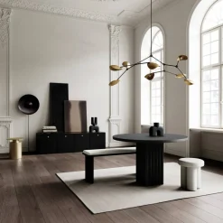 Arc matbord Ø120 cm Coffee black oak