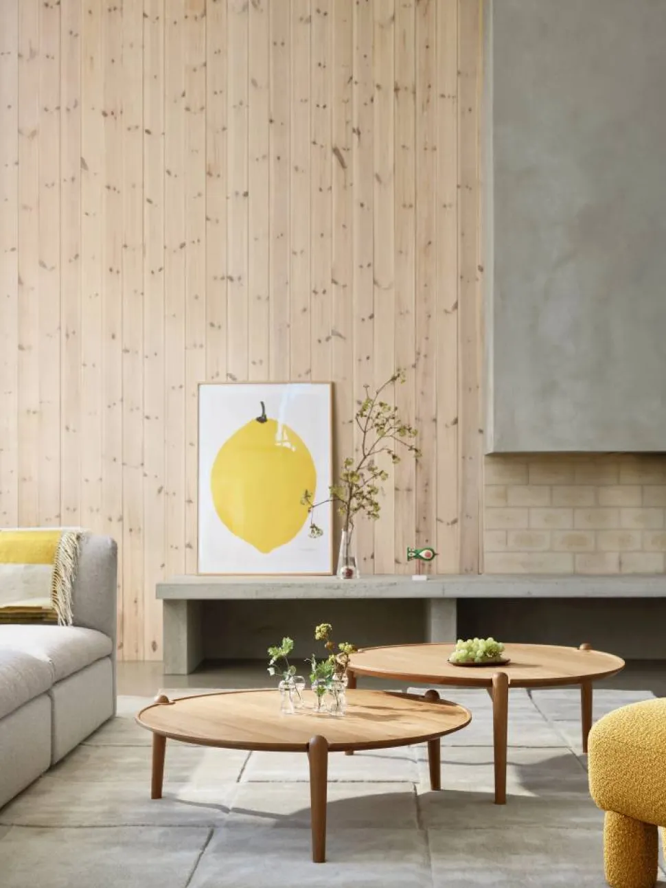 Aria soffbord Mörk ek Ø90x42 5 cm