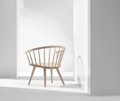 Arka loungestol björk Ljus mattlack