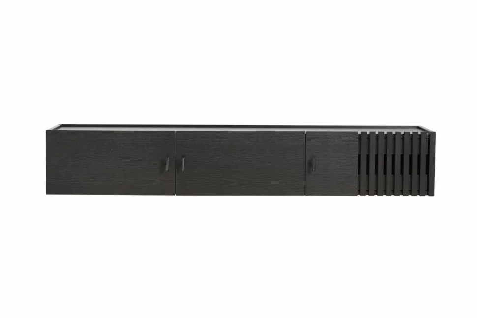 Array sideboard väggmonterad 150 cm Svartmålad ek