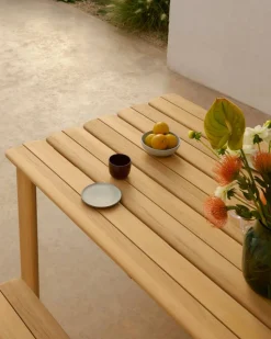 Assemble bord Teak 220x92 cm