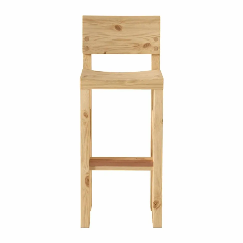 001 Bar Stool barstol Matt oljevaxad furu 75 cm