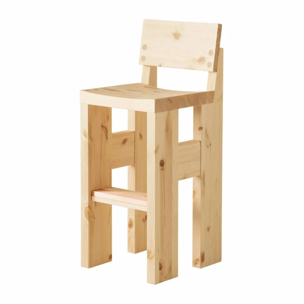 001 Bar Stool barstol Matt oljevaxad furu 75 cm