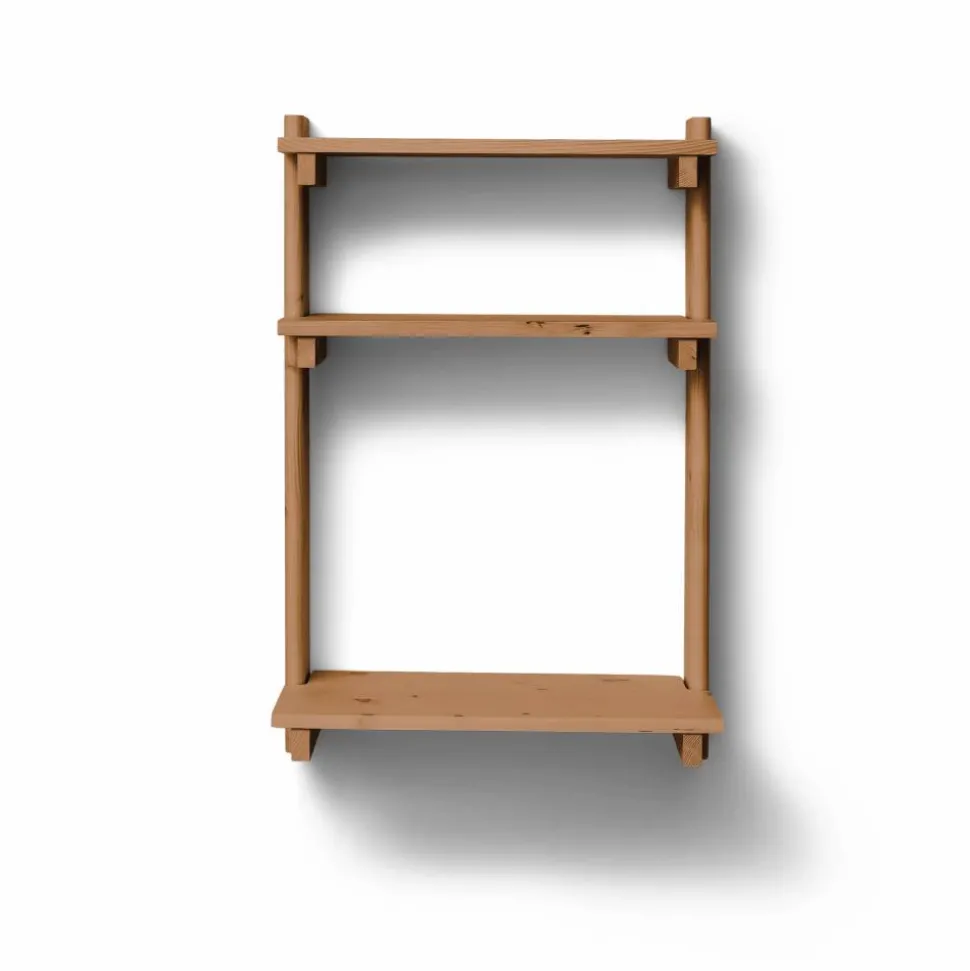 Beam Office Shelf hylla med skrivbord Deep brown pine 60x90 5x40 cm