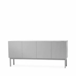 Beam sideboard ljusgrå ljusgrått stativ toppskiva i carrara marmor