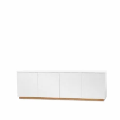 Beam sideboard vit lack sockel i oljad ek