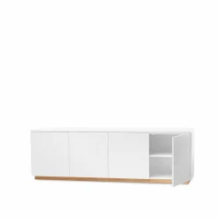 Beam sideboard vit lack sockel i oljad ek