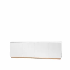 Beam sideboard vit lack sockel i vitoljad ek