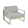 Bellevie fåtölj Willow green (grön) flannel grey dyna