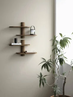 Bend vägghylla Smoked Oiled Oak 50x18x40 cm