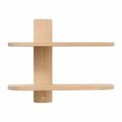 Bend vägghylla Oak 50x18x40 cm