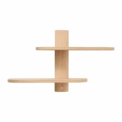 Bend vägghylla Oak 50x18x40 cm