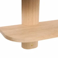 Bend vägghylla Oak 50x18x40 cm