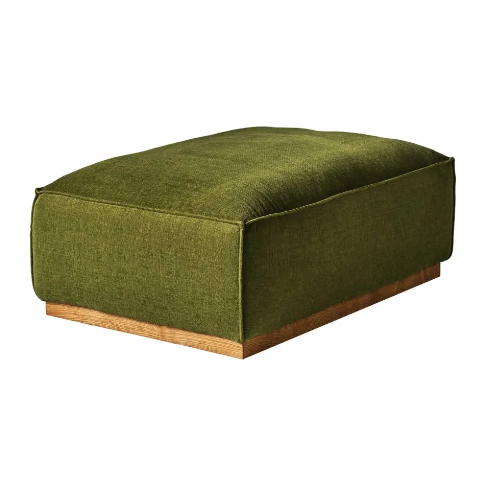 Bergsdal fotpall Luiza Green 3975-ekbetsad ask